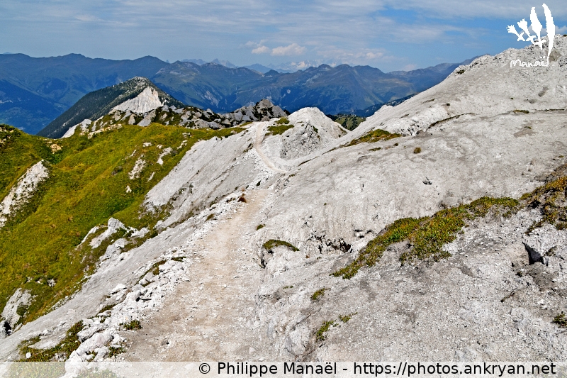 Crête du Mont Charvet : zone de gypse (Les Balcons de la Vanoise / Trekking / France / Savoie - FR-73) © Philippe Manaël