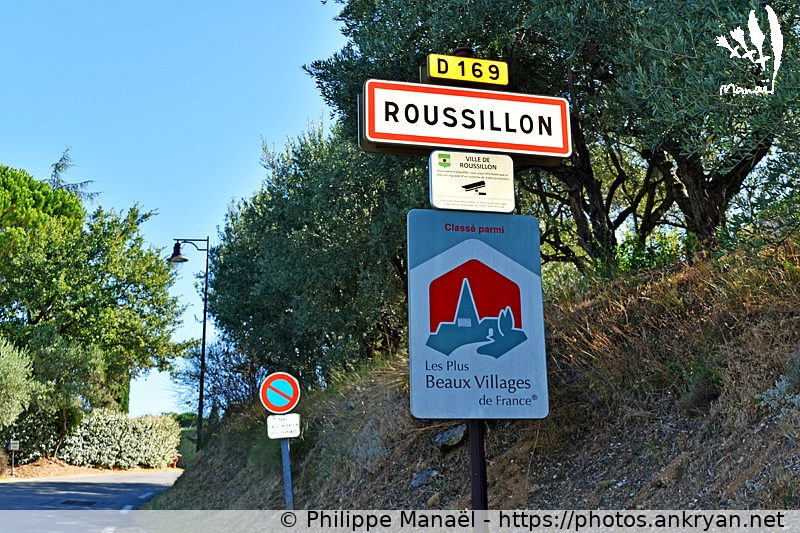 Panneau Roussillon-en-Provence (Massif des Ocres du Luberon / Trekking / France / Vaucluse - FR-84) © Philippe Manaël