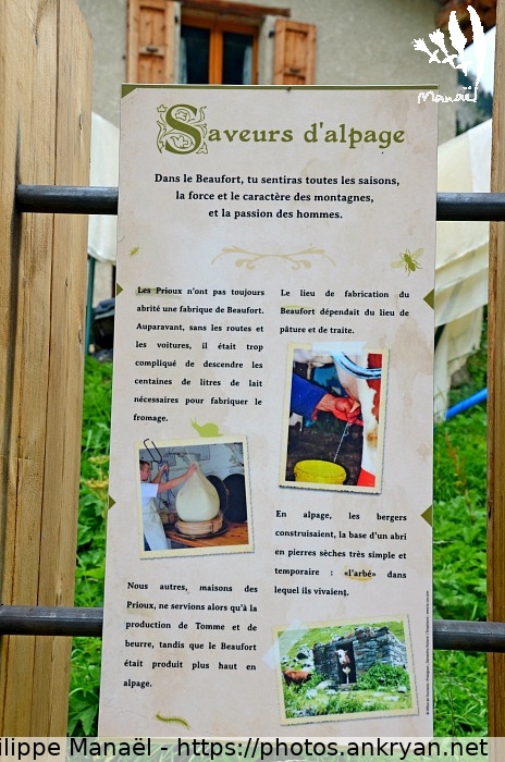 Affiche sur le fromage de Beaufort (Savoie : Pralognan, Les Prioux / Balade / France / Savoie - FR-73) © Philippe Manaël