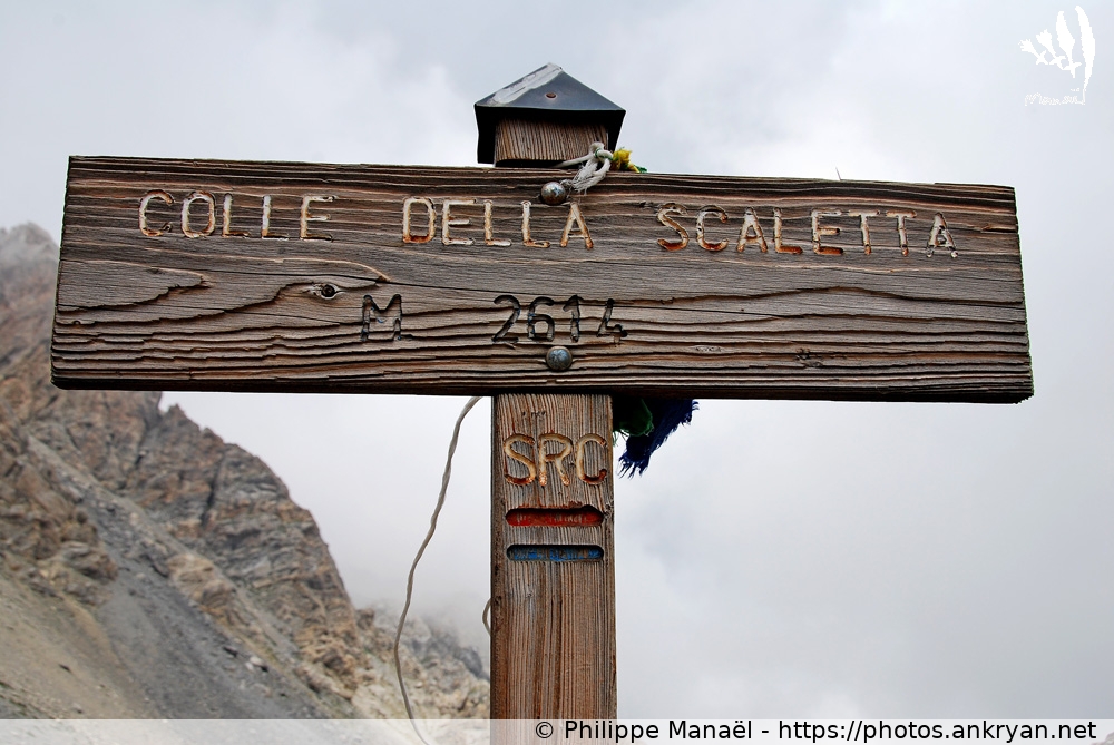 Panneau, Col de la Scaletta (Hautes vallées piémontaises / Italie) © Philippe Manaël