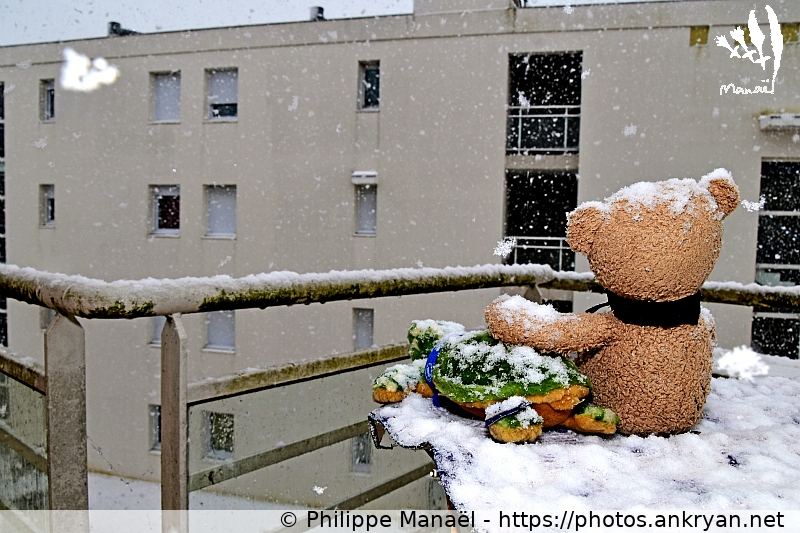 La Rochelle : deuxième jour neigeux 1 (Duo Solidaire / Poitou-Charentes - FR-17) © Philippe Manaël