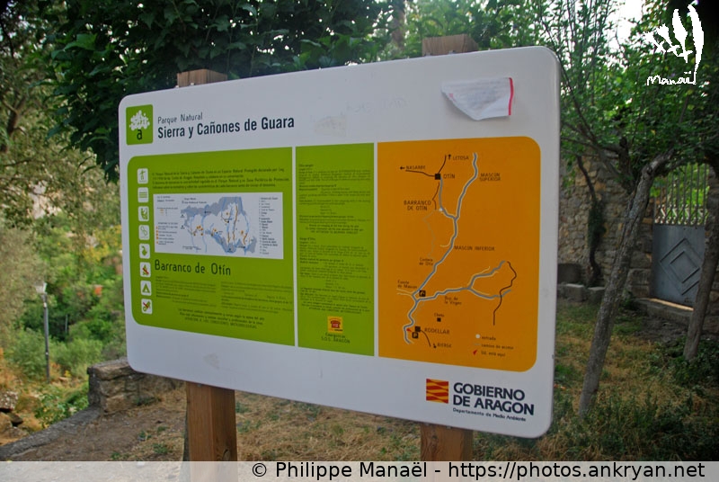 Pancarte, Rodellar (Sierra de Guara, au pays des canyons / Espagne / Huesca - ES) © Philippe Manaël