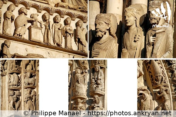 Sculptures, Cathédrale Notre-Dame (Chartres / Ville / France / Eure-et-Loir - FR-28) © Philippe Manaël
