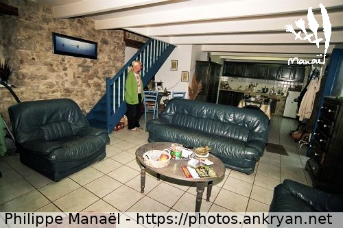 Maison d'hôtes, salon. Penn Arlan (Ile d'Ouessant / Ile / France / Bretagne - FR-29) © Philippe Manaël