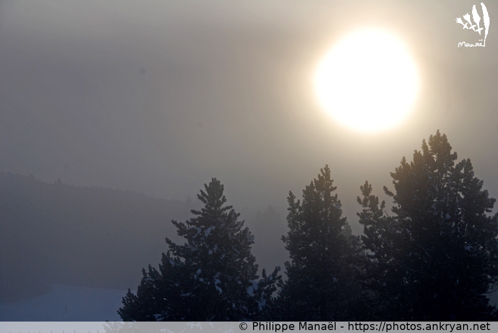 Soleil matinal dans la brume, 1 (La Bollosa, petit Canada pyrénéen / Trekking / France / Pyrénées-Orientales - FR-66) © Philippe Manaël
