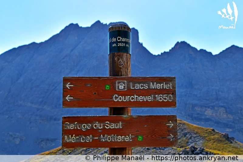 Panneau du col de Chanrouge (Les Balcons de la Vanoise / Trekking / France / Savoie - FR-73) © Philippe Manaël