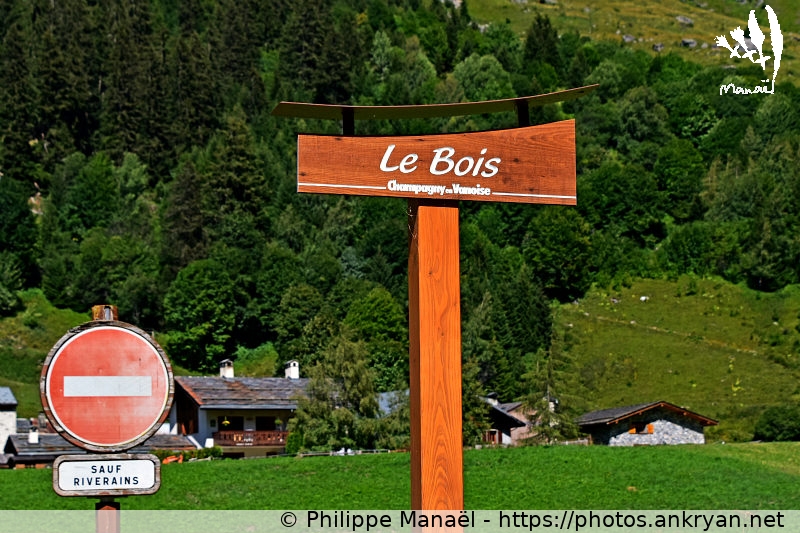 Panneau Le Bois, Champagny (Les Hauts de la Vanoise / Trekking / France / Savoie - FR-73) © Philippe Manaël
