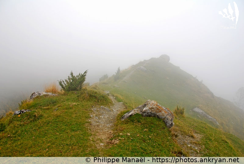 Le GR10 dans le brouillard (Les Pyrénées, en route pour les étoiles / Trekking / France / Hautes-Pyrénées - FR-65) © Philippe Manaël