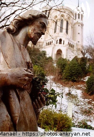 Visage du Christ, jardin du Rosaire (Lyon / Ville / France / Rhône-Alpes - FR-69) © Philippe Manaël