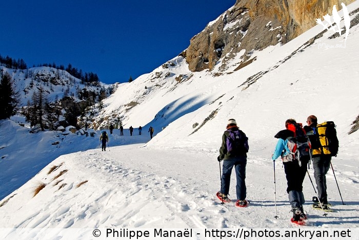 Piste vers Pra Premier (Queyras, nouvel an à Molines / Trekking / France / Hautes-Alpes - FR-05) © Philippe Manaël