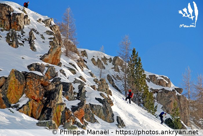 Descente depuis Drataya, 4 (Queyras, nouvel an à Molines / Trekking / France / Hautes-Alpes - FR-05) © Philippe Manaël