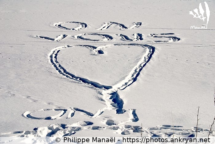 Tracé en forme de coeur (Queyras, nouvel an à Molines / Trekking / France / Hautes-Alpes - FR-05) © Philippe Manaël