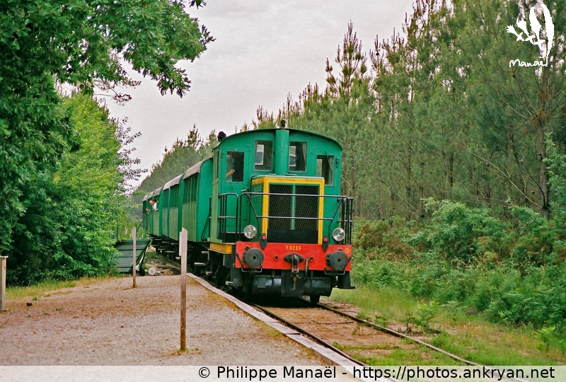 Arrivée du train vert en gare de Marquèze (Traversée des Landes / Trekking / France / Landes - FR-40) © Philippe Manaël